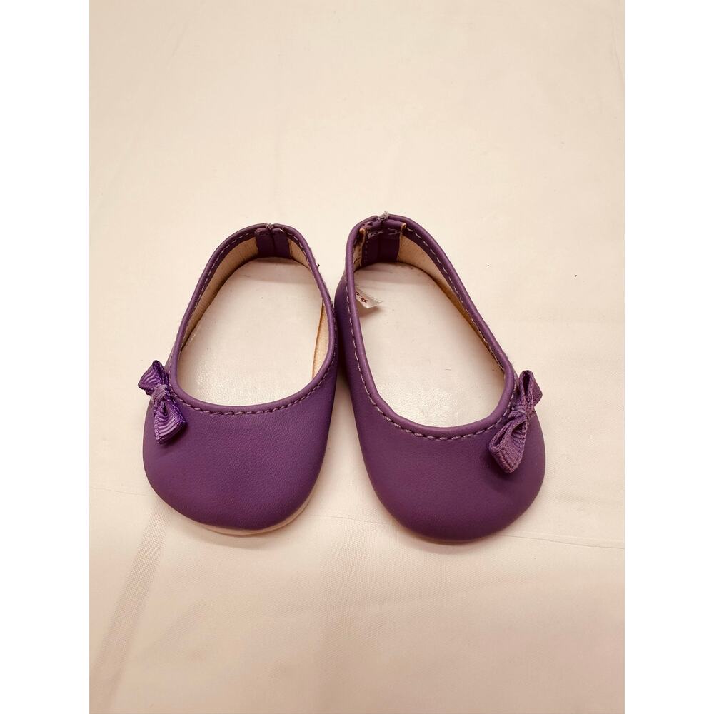 American Girl Doll Purple Shoes from Real Me Outfit Ballet Flats with Bow